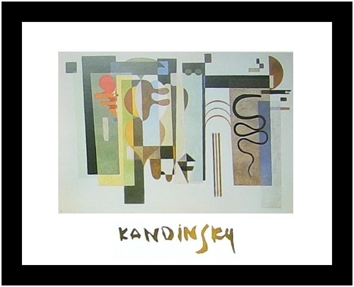 Wassily Kandinsky plakat druk artystyczny obraz w aluminiowej ramce dwie zielone kropki 24x30cm - Zdjęcie 1 z 1