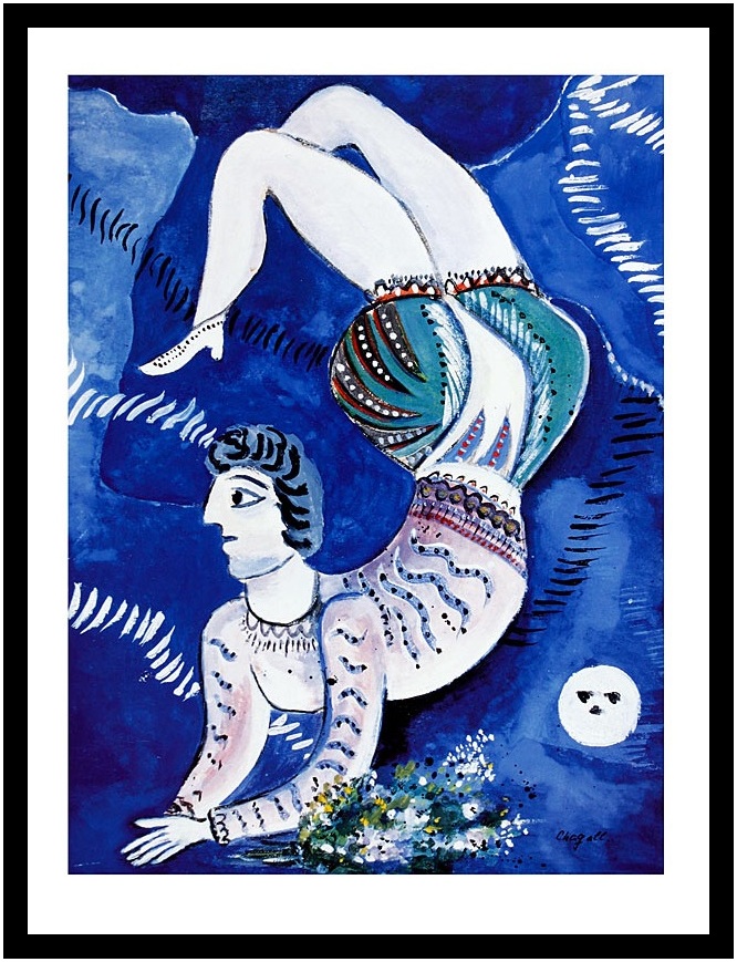 Marc Chagall Poster Kunstdruck Bild im Alu Rahmen Acrobat 71x56cm Germanposters - Bild 1 von 1