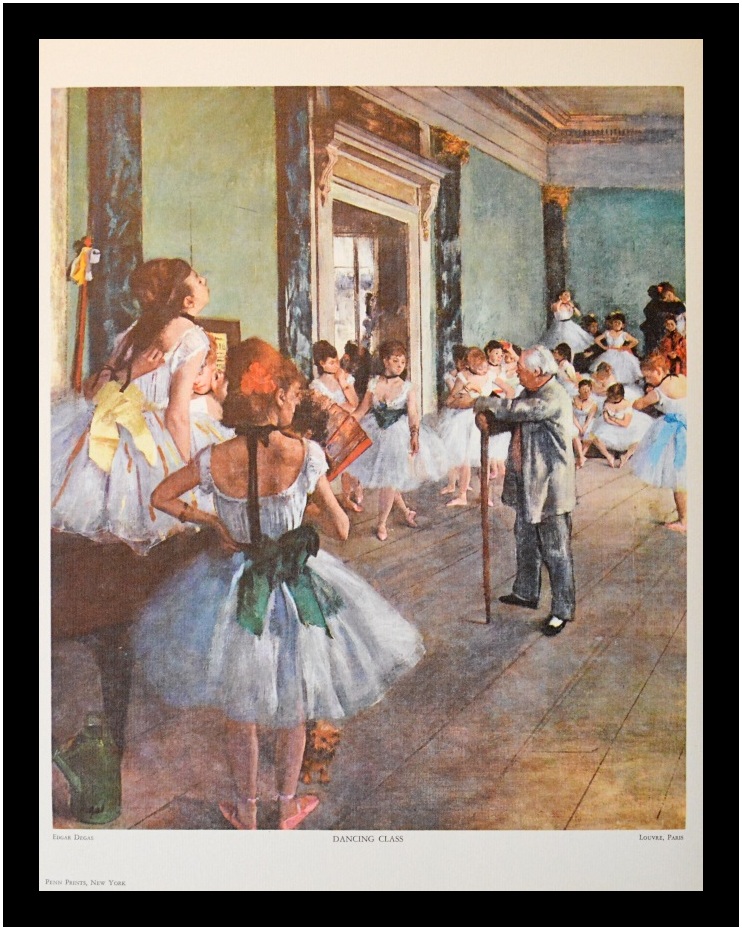 Edgar Degas Poster Kunstdruck Bild im Alu Rahmen Tänzerklasse 28x36cm Neu - Bild 1 von 1