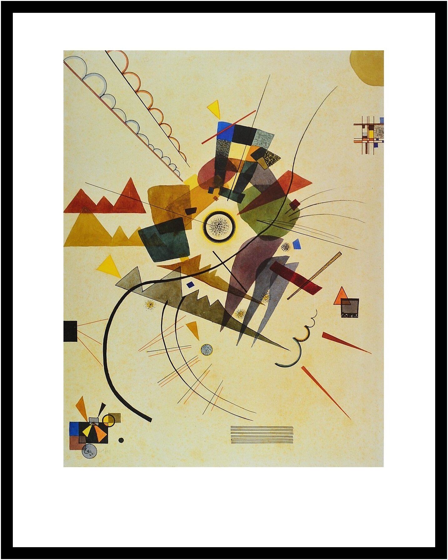 Wassily Kandinsky Poster Kunstdruck Bild im Alu Rahmen Ringsum 90x70cm Neu - Bild 1 von 1